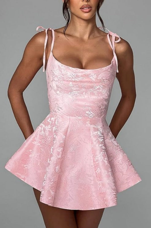 Elegant Spaghetti Straps Satin Short Homecoming Dresses online