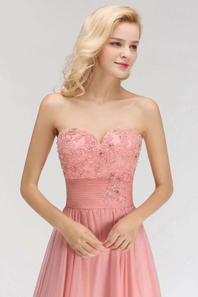 Elegant Sweetheart Elegant Appliques Bridesmaid Dresses Ruffle Chiffon Elegant Sweetheart Elegant Appliques Bridesmaid Dresses Ruffle Chiffon