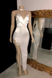 Elegant V-neck Spaghetti Strap Sleeveless Mermaid Prom Dress