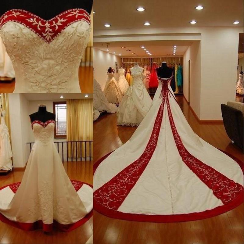 Embroidery Wedding Dress Sweetheart Lace Up wedding Gown