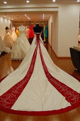 Embroidery Wedding Dress Sweetheart Lace Up wedding Gown