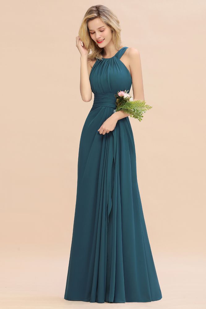 Fabulous Halter Elegant Bridesmaid Dresses Long Dress for Wedding Party