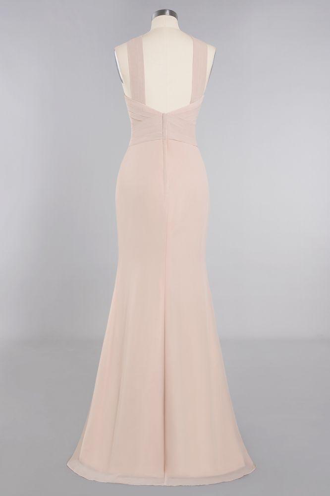 Fabulous Halter Slim Mermaid Bridesmaid Dress Long Party Dress