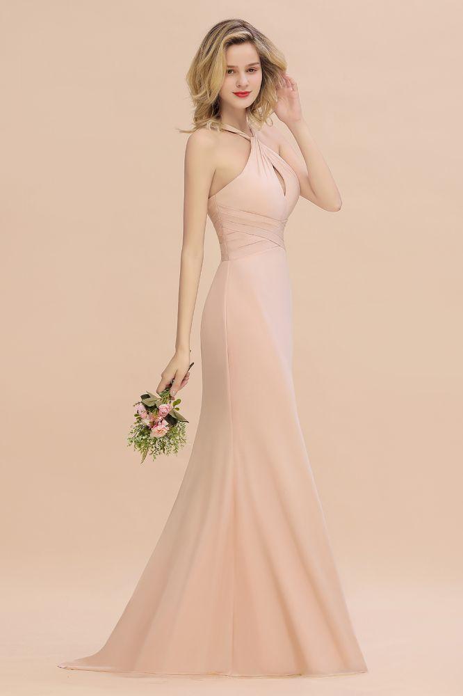 Fabulous Halter Slim Mermaid Bridesmaid Dress Long Party Dress