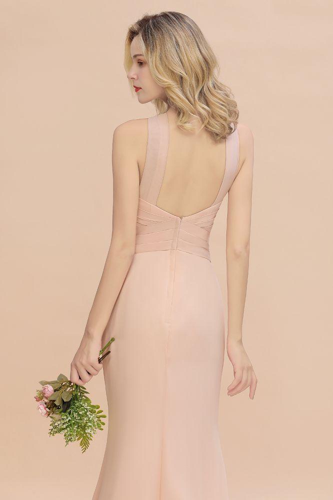 Fabulous Halter Slim Mermaid Bridesmaid Dress Long Party Dress