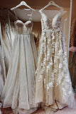 Fabulous Long A-line Lace Bridal Gowns With Train