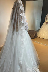 Fabulous Long Long Lace Bridal Dress With Long Sleevess