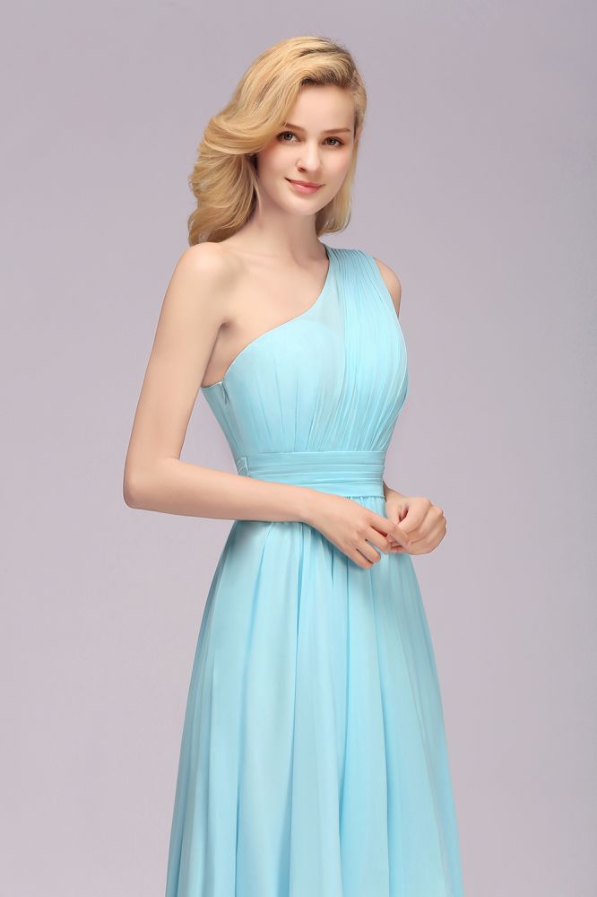 Fabulous One Shoulder Elegant Hi-lo Chiffon Bridesmaid Dresses for Women