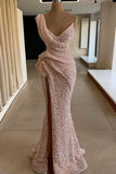 Fabulous Sequins Mermaid Long Prom Dress Slit Online