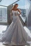 Fabulous Strapless Sleeveless Sequined Bridal Dress with Ruffles