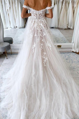Fabulous Sweetheart Off-the-Shoulder Cap Sleeves Long Lace Bridal Dress