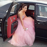 Fairy Beadings Tulle Gorgeous Long Sweetheart Prom Dress