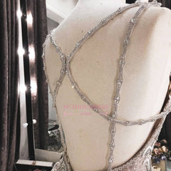 Fascinating Appliques Spaghetti-Straps Mermaid V-neck Sleeveless Wedding Dresses