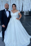 Fashion A-line Off-the-shoulder Wedding Dresses With Lace