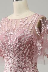 Floor-Length Mother of the Bride Lace Dresses with Trumpet/Mermaid Scoop Half Sleeves