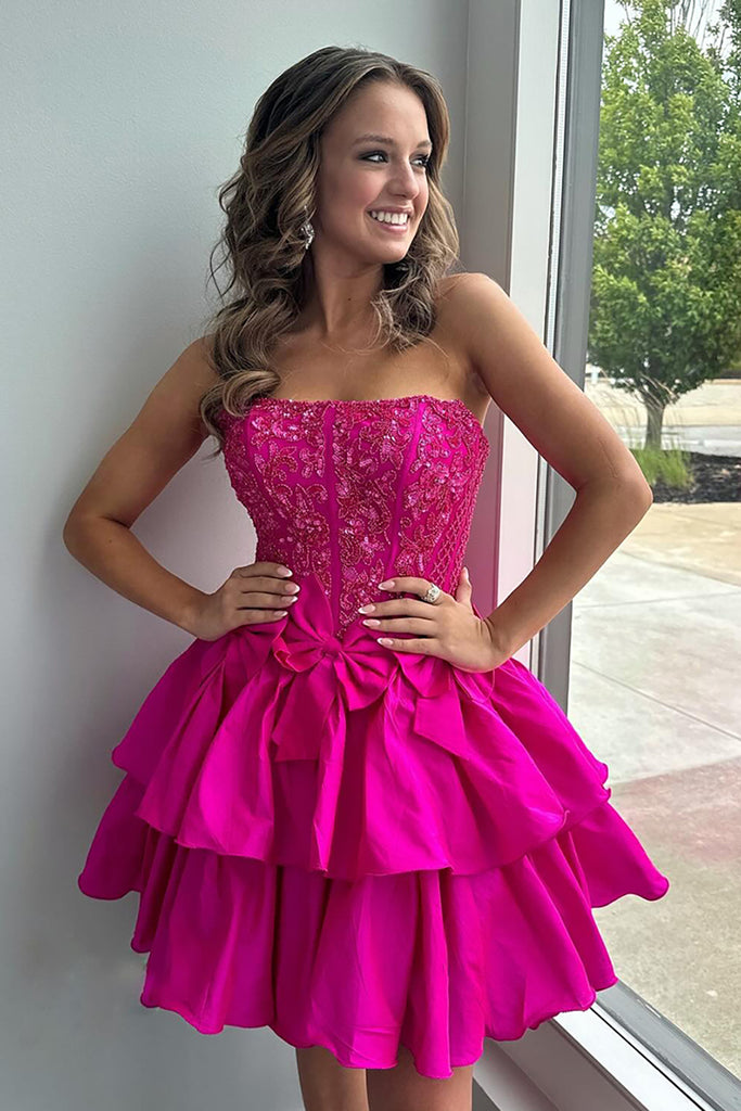 high end designer dresses Long Pink Embellished Dress with Feathered Tail S