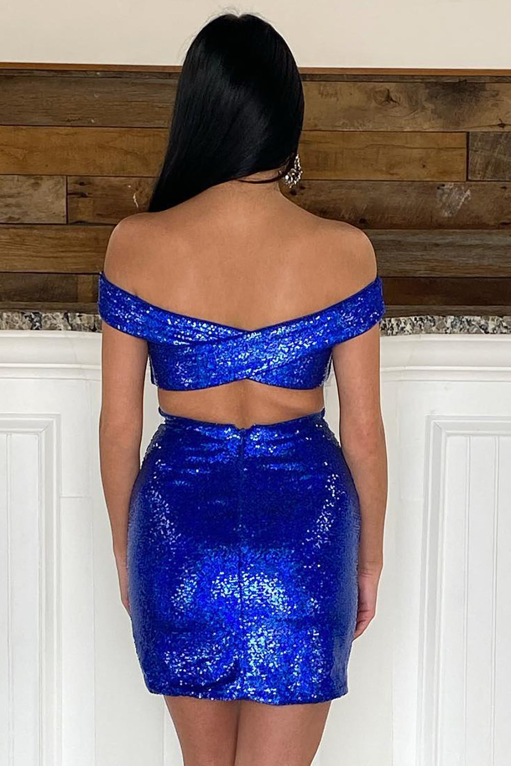 Fuchsia Homecoming Dresses Off The Shoulder Tight Short Cocktail Dresses