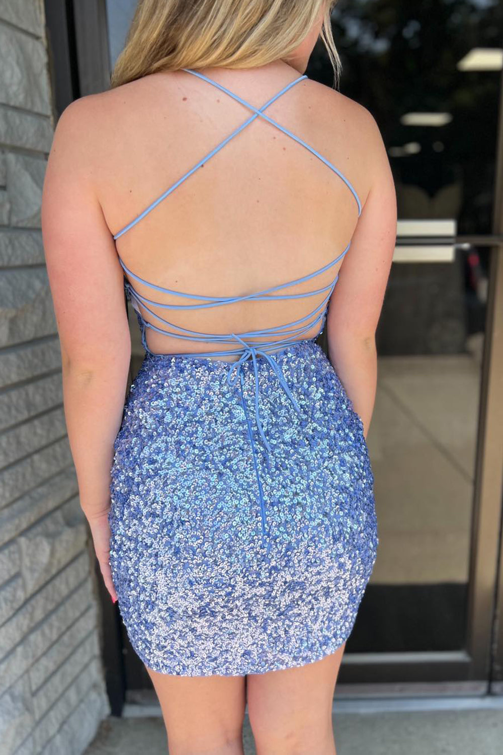 Fuchsia Homecoming Dresses Sleeveless Sequin Tight Short Cocktail Dresses