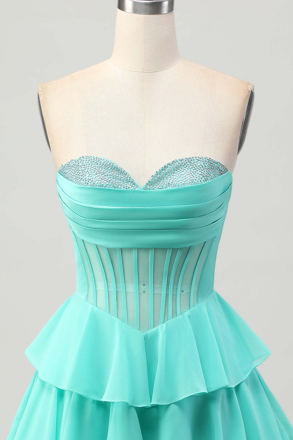 Fuchsia Ruffled Homecoming Dresses Sweetheart Short Corset Cocktail Dresses With Beading