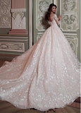 Glamorous Ball Gown Sweetheart Wedding dress Long Sleeve Appliques Bridal Gowns Online
