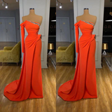 Glamorous Long Off-the-shoulder Split Prom Dress With Long Sleeve
