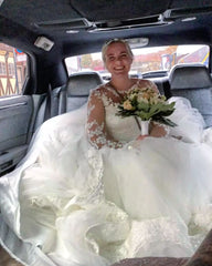 Glamorous Long Sleeves Ball Gown Wedding Dress Lace Bridal Gowns Online