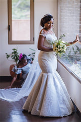Glamorous Mermaid Lace Appliques Wedding Dresses | Off-The-Should Bridal Dresses