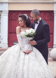 Glamorous Sweetheart Lace Wedding Dresses | Bridal Ball Gowns with Sleeves