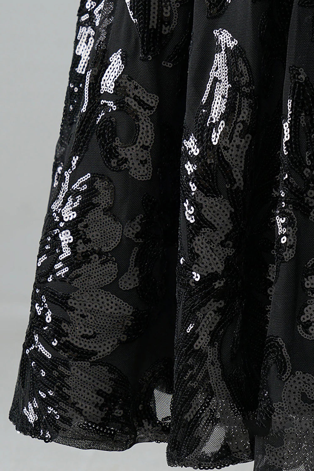Glitter Black Homecoming Dresses Lace Sequin Prom Dress