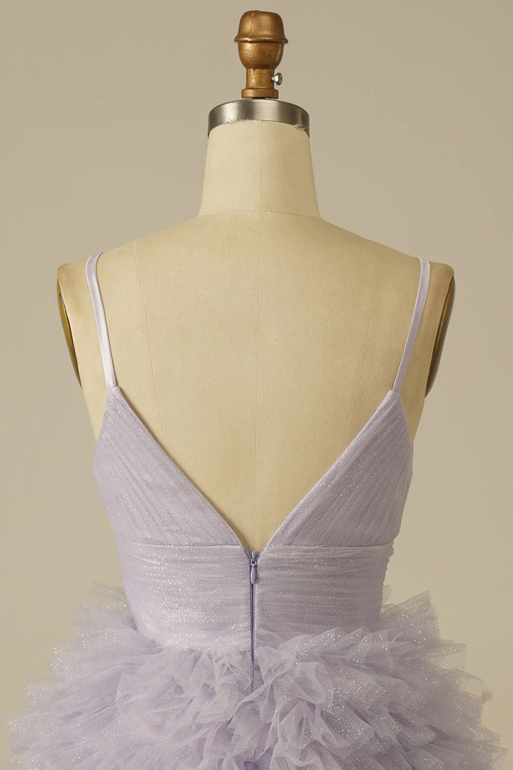 Glitter Blue Homecoming Dresses A-Line Tulle Tiered Short Cocktail Dresses