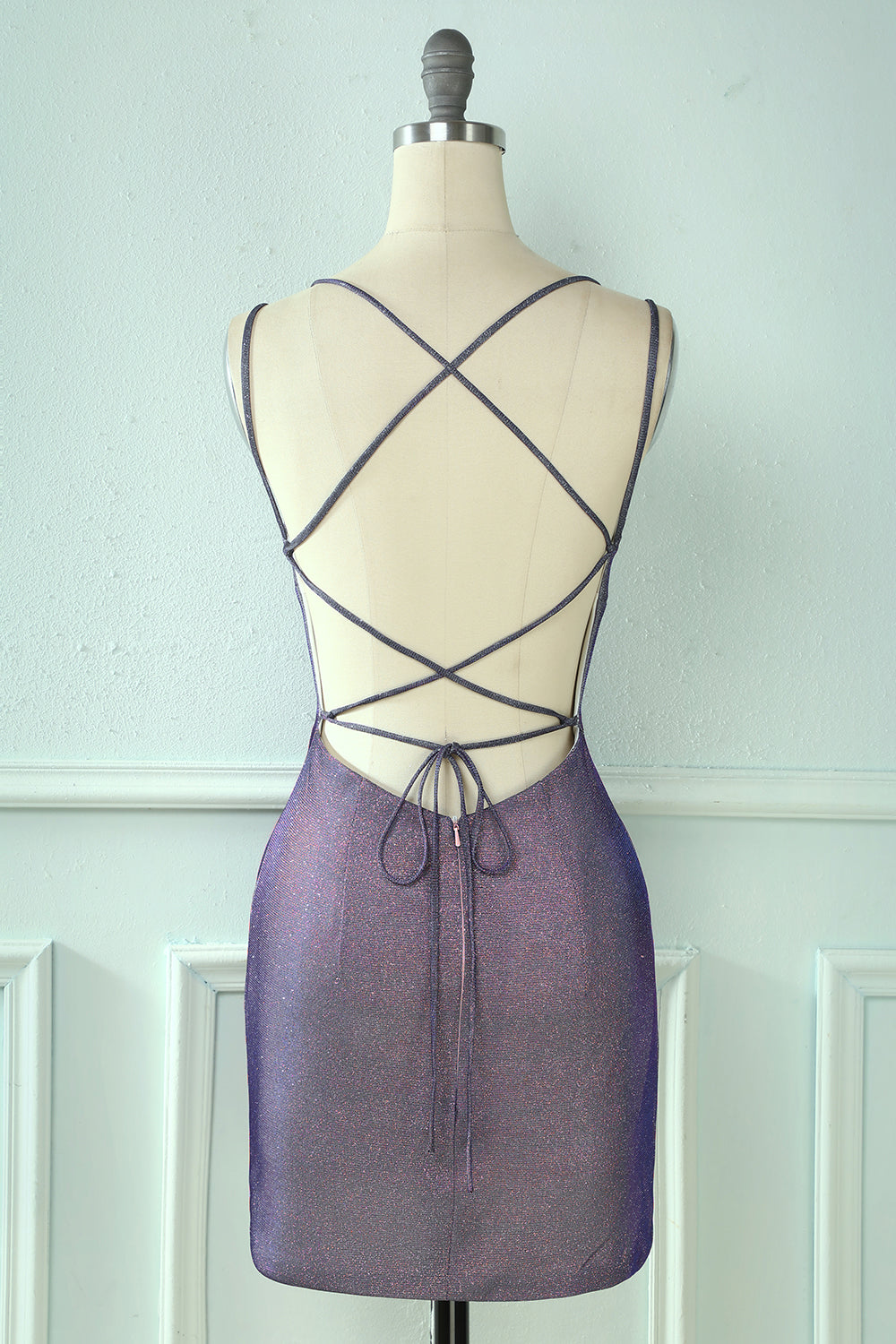 Glitter Tight Purple Homecoming Dresses Prom Dress