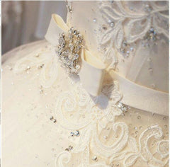 Gorgeous Lace Beading Princess Dress New Arrival Bowknot Ball Gown Wedding Dresses
