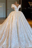 Gorgeous Off Shoulder Lace Wedding Dresses | Bridal Ball Gown Online