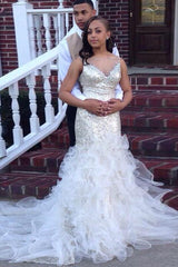 Gorgeous Silver Sequins Sheath Prom Dresses Ruffles Organza Evening Gowns