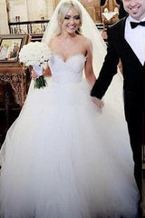 Gorgeous Sweetheart Lace Ball Gown Princess Dress Tulle Custom Made Bridal Gown BA6585