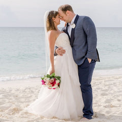 Gorgeous Sweetheart Lace Wedding Dress Long Tulle Bridal Gowns Online