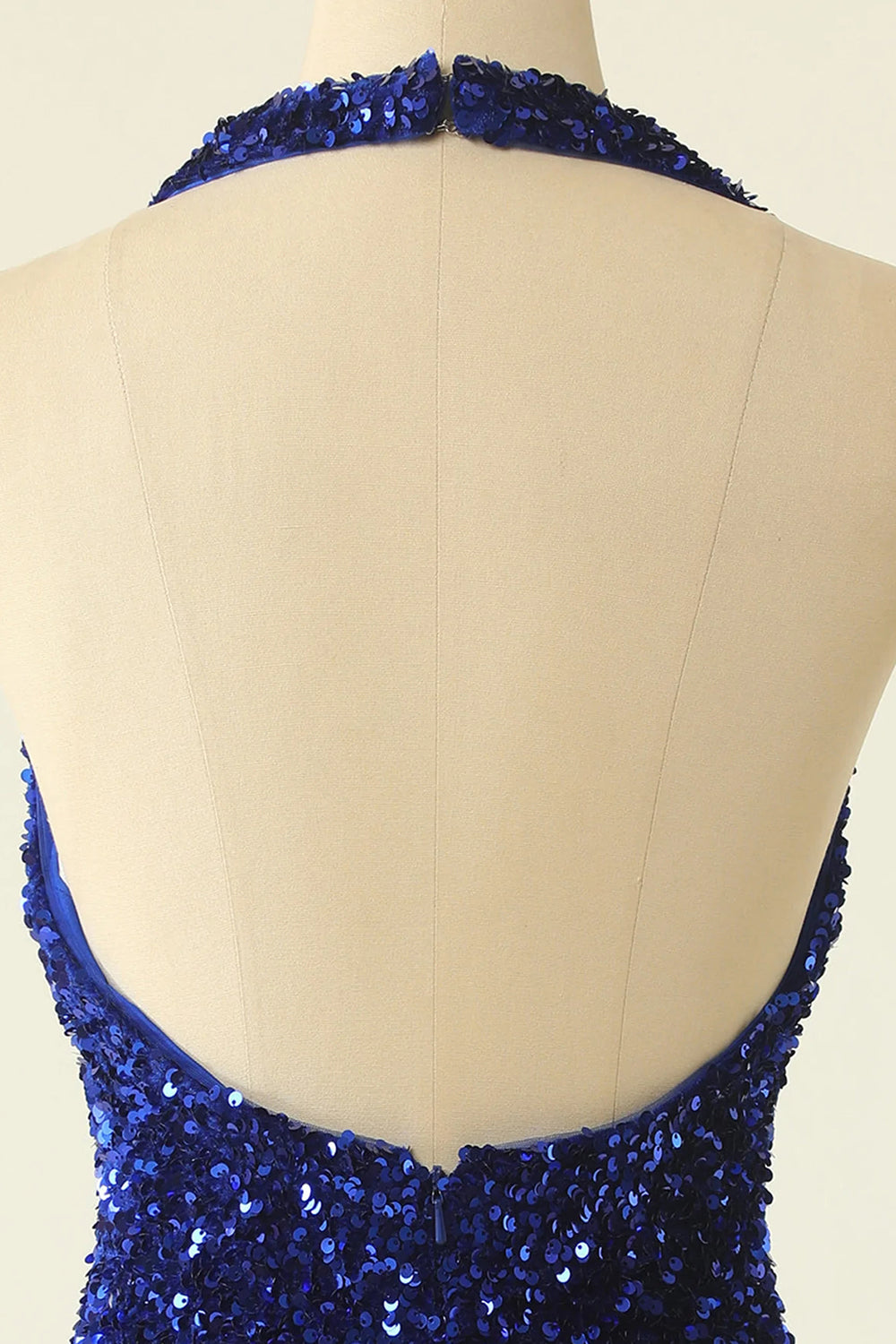 Green Homecoming Dresses Halter Sequin Backless Tight Short Cocktail Dresses