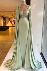 Halter Sleeveless Long Mermaid Evening Formal Dress With Pleated Beading