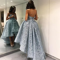 High-Low Strapless Chic Ball-Gown Sleeveless Modern Evening Dress