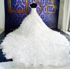 High Neck White Sheath Halter Organza Wedding Dresses Court Train Fitted Unique Plus Size Bridal Gowns with Beadings