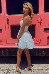 Homecoming Dresses Sequin A-Line Short Cocktail Dresses
