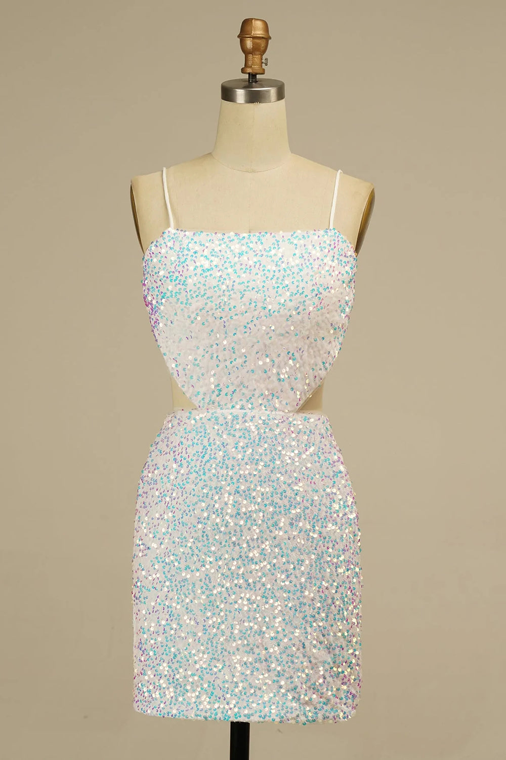 Homecoming Dresses Sequined Backless Prom Dress