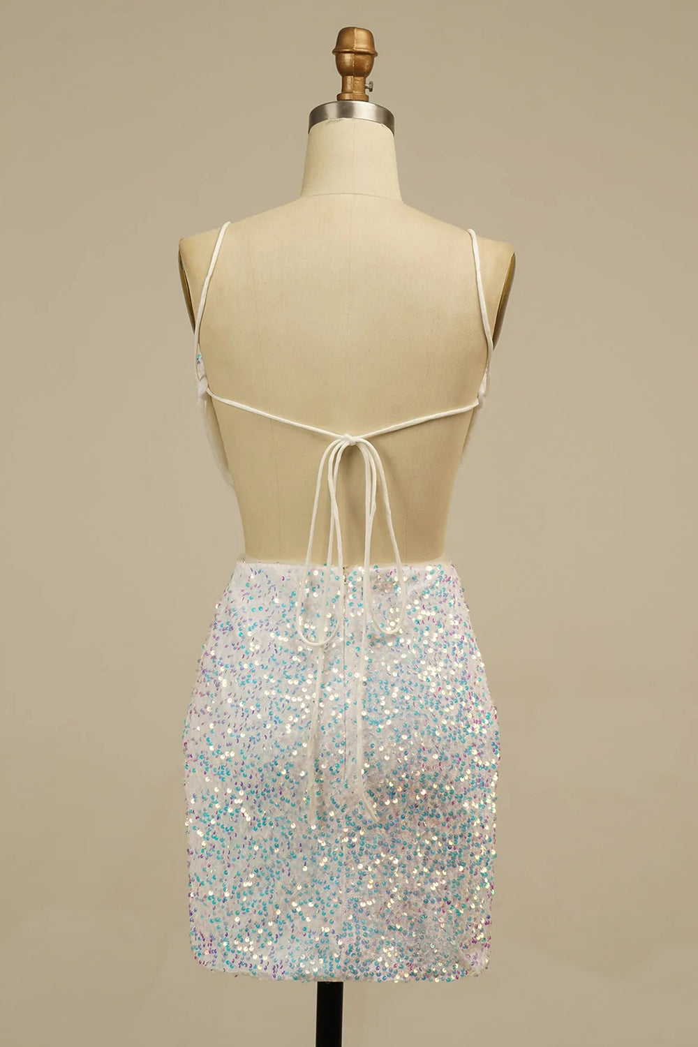 Homecoming Dresses Sequined Backless Prom Dress