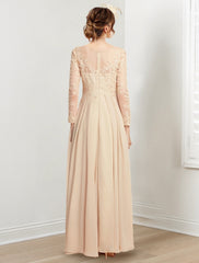 Jewel Neck Mother of the Bride A Line Dress