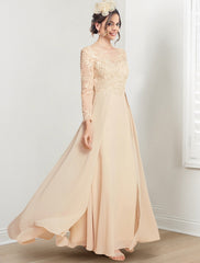 Jewel Neck Mother of the Bride A Line Dress