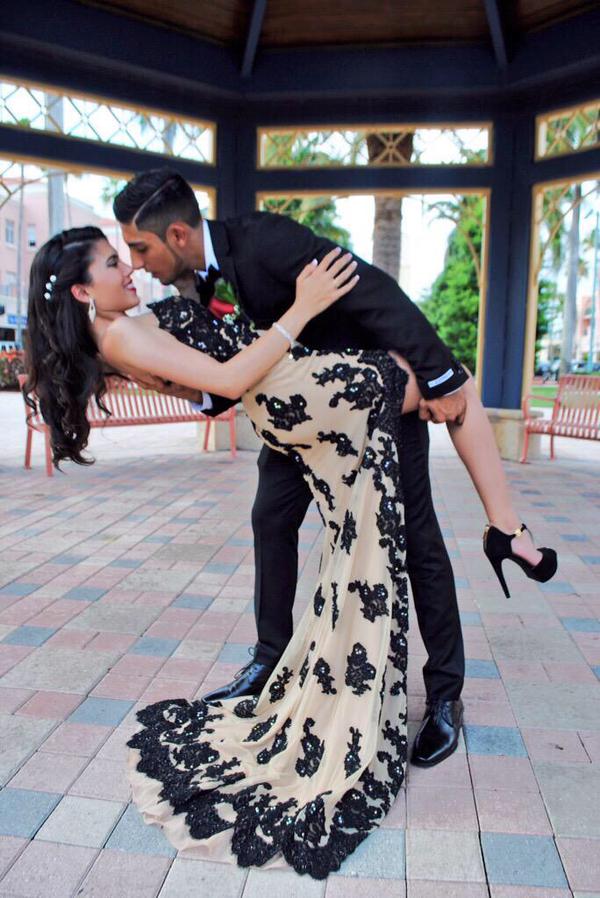 Lace Hi-lo Prom Dresses Sweetheart Wedding Guest Dresses