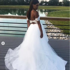 Lace Wonderful Appliques A-line Wedding Dresses