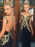 Latest Crystal Mermaid Formal Occasion Dress with Beadings Sweep Train Open Back Evening Gown
