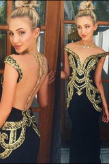 Latest Crystal Mermaid Formal Occasion Dress with Beadings Sweep Train Open Back Evening Gown