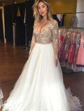Latest Long Sleeve Beading Prom Dresses Sexy Lace Applique Evening Gowns